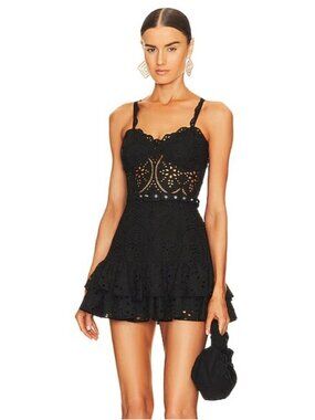 NWT Charo Ruiz Black Marianne Mini Dress